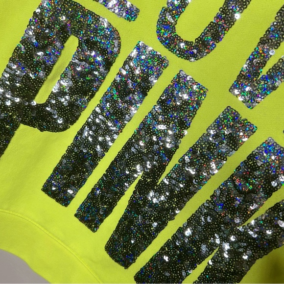 RARE PINK VICTORIA’S SECRET NEON OMBRÉ BLING FULL ZIP HOODIE - Picture 8 of 11